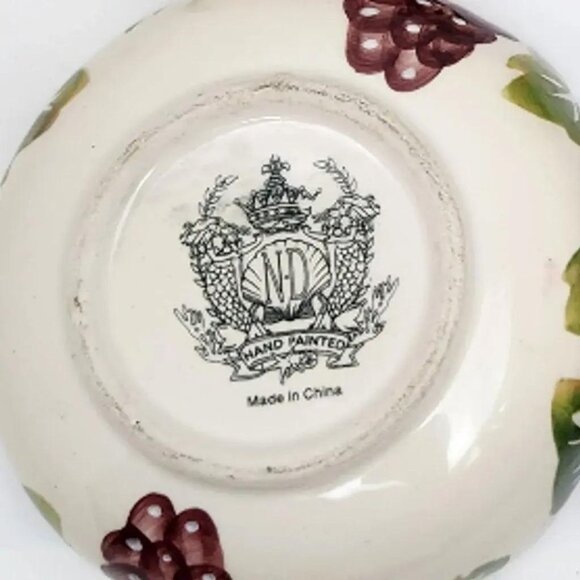 ND Hand Painted Bowls, Grape and Vine Design, Set of 4, 1960s - 1970s - Picture 4 of 9